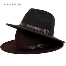 Load image into Gallery viewer, Wool Shallow Men's Fashion Hats 60 cm